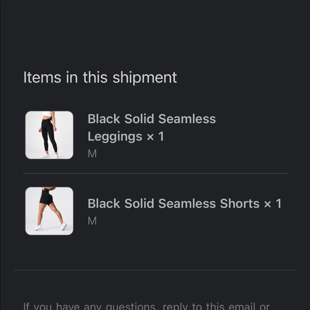 NVGTN black seamless shorts and leggings